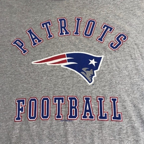 Reebok Patriots Football Vintage Pro Line Authentic T Shirt Gray Men's Size XL - Picture 3 of 13
